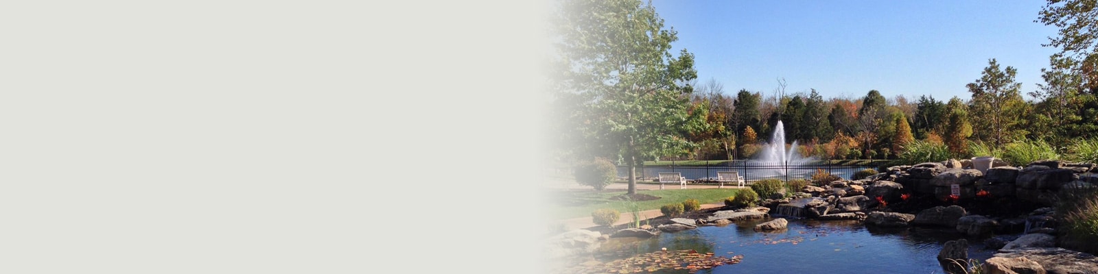 The fountain and pond at Valhalla