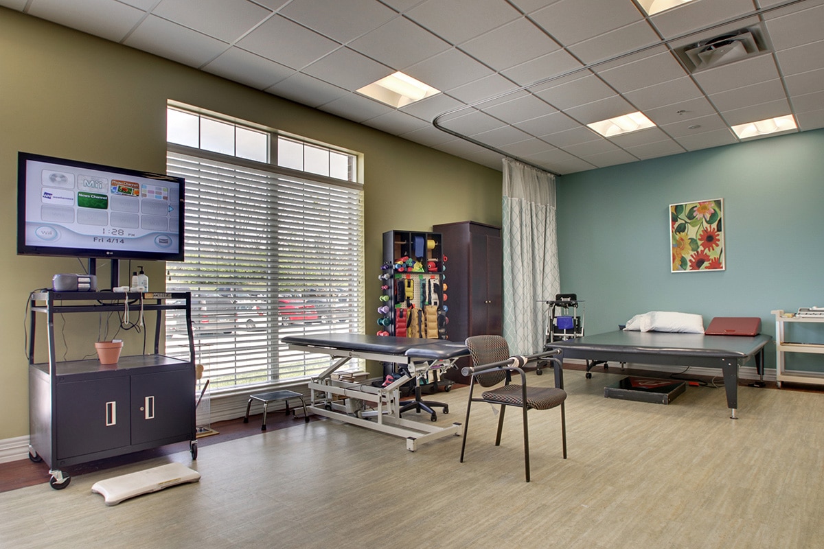 The rehab gym at Valhalla Post Acute