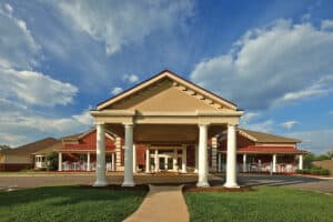 The front entrance to Valhalla Post Acute